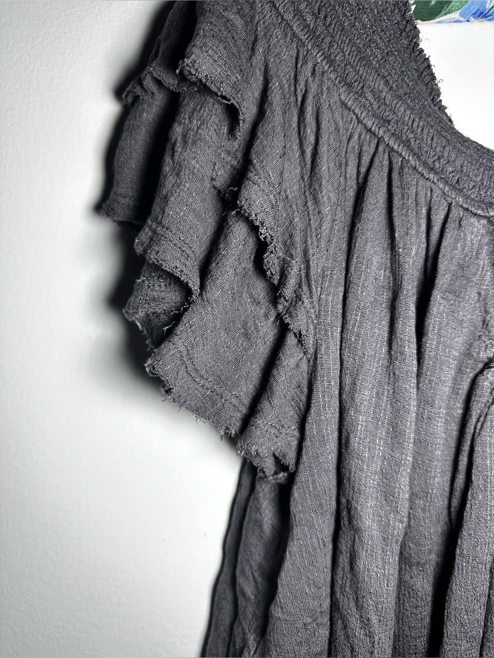 Free People Off-Shoulder Ruffle Crop Top - Picture 4 of 14